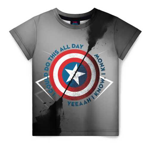 Детская футболка ВсеМайки 3D Capitan America, размер 104 в Кораблик