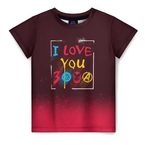 Детская футболка ВсеМайки 3D I love you 3000, размер 152 в Кораблик
