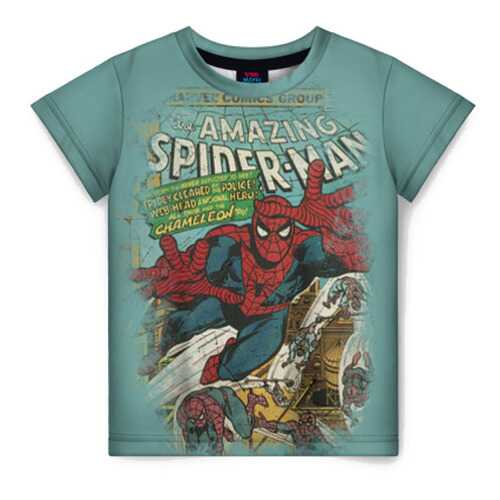 Детская футболка ВсеМайки 3D Spider-man comics, размер 116 в Кораблик