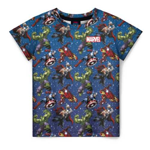 Детская футболка ВсеМайки 3D The Avengers pattern, р. 146 в Кораблик
