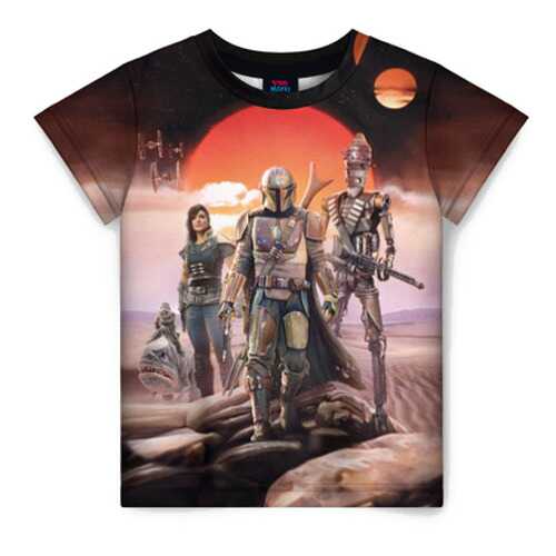 Детская футболка ВсеМайки 3D The Mandalorian, размер 128 в Кораблик