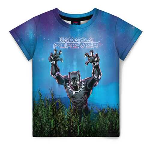 Детская футболка ВсеМайки 3D Wakanda forever, размер 128 в Кораблик