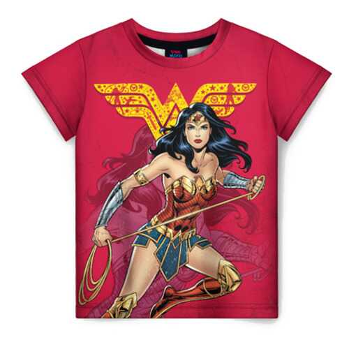 Детская футболка ВсеМайки 3D Wonder Woman red, размер 110 в Кораблик