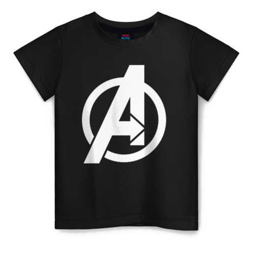 Детская футболка ВсеМайки Avengers logo white хлопок, р. 158 в Кораблик