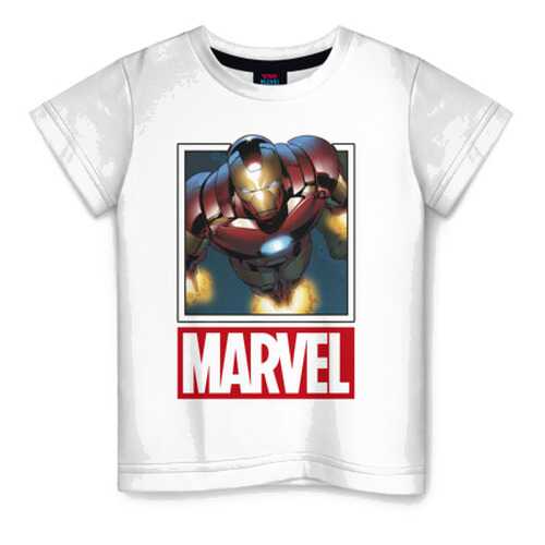 Детская футболка ВсеМайки Iron Man хлопок, р. 158 в Кораблик
