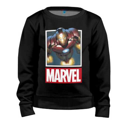 Детский свитшот ВсеМайки Iron Man хлопок, размер 98 в Кораблик