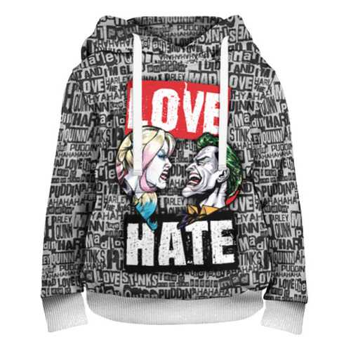 Детская толстовка ВсеМайки 3D Love Hate, р. 86 в Кораблик