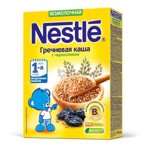 Каша безмолочная Nestle Гречневая с черносливом с 4 мес. 200 г в Кораблик