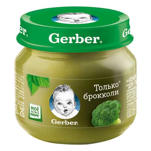 Пюре овощное Gerber Брокколи с 4 мес. 80 г в Кораблик