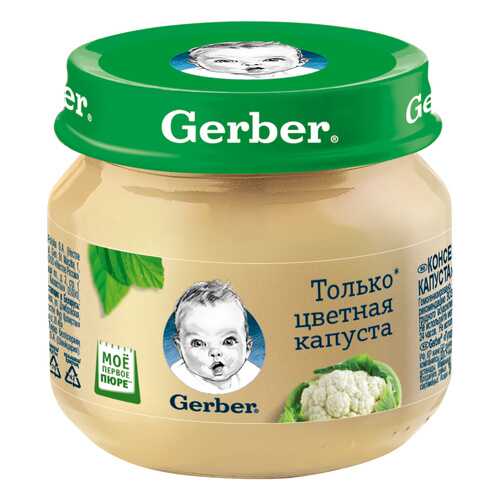 Пюре овощное Gerber Цветная капуста с 4 мес. 80 г в Кораблик