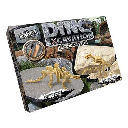 Набор юного палеонтолога Стегозавр и тираннозавр Dino Excavation Danko Toys DEX-01-03 в Кораблик