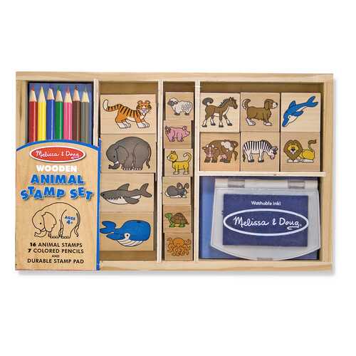 Большой набор печатей Melissa & Doug Животные в Кораблик