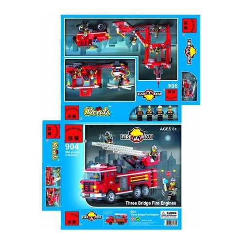 Конструктор пластиковый Brick Three Bridge Fire Engines в Кораблик