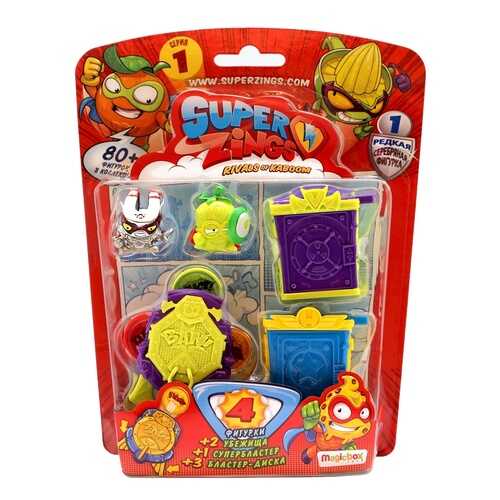 Игровой набор SuperZings Блистер 4 фигурки и 2 убежища Magic Box Toys в Кораблик