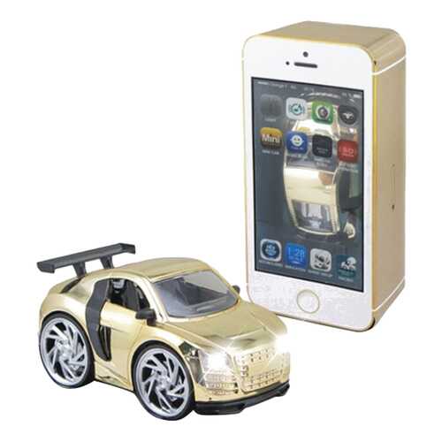 Машина в коробк-смартфоне золотая Shenzhen Toys В62498 в Кораблик