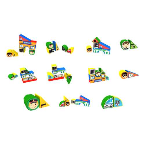 Детские кубики MAGNETICUS Полиция BLO-003-06 в Кораблик