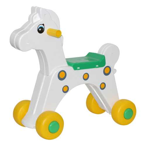 Каталка детская Wader Лошадка white/green в Кораблик