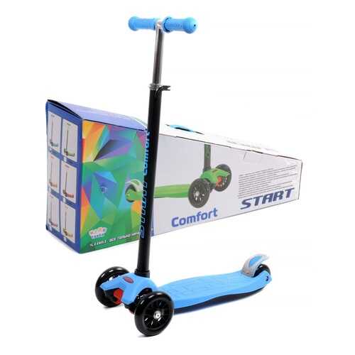 Трехколесный самокат Slider Strart Comfort, голубой в Кораблик