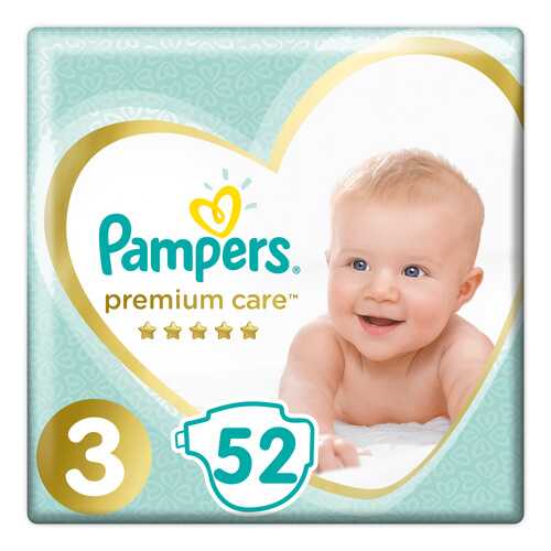 Подгузники Pampers Premium Care Midi (6-10 кг) Экономичная 52 шт. в Кораблик