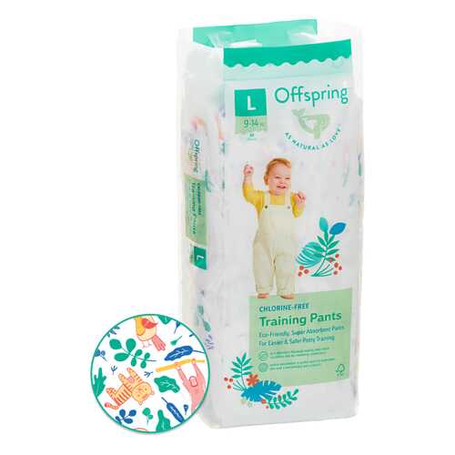 Подгузники-трусики Offspring L 9-14 кг 36 шт. Джунгли в Кораблик